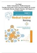 Test Bank for Timby's Introductory Medical-Surgical Nursing Fourteenth&comma; North American Edition By Loretta A&period; Donnelly-Moreno&semi; Brigitte Moseley&vert; All Chapters 1-72&vert; Latest 2026