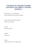 NUR 180 EXAM 1 &lpar;2026-2027&rpar; SUMMER QUESTIONS AND CORRECT ANSWERS GRADED A&plus;&NewLine;&NewLine;