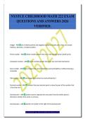 NYSTCE CHILDHOOD MATH 222 EXAM&NewLine;QUESTIONS AND ANSWERS 2026&NewLine;VERIFIED&period;