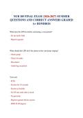 NUR 185 FINAL EXAM &lpar;2026-2027&rpar; SUMMER QUESTIONS AND CORRECT ANSWERS GRADED A&plus; HONDROS