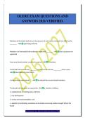 OLERE EXAM QUESTIONS AND&NewLine;ANSWERS 2026 VERIFIED&period;