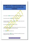 OLERE FACTS - GOOD TO KNOW&period; EXAM&NewLine;QUESTIONS AND ANSWERS 2026&NewLine;VERIFIED&period;