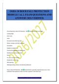 OSHA 10 HOUR FALL PROTECTION&NewLine;MODULE 1 & 2&period; EXAM QUESTIONS AND&NewLine;ANSWERS 2026 VERIFIED&period;