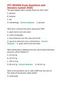 PTC REVIEW Exam Questions and Answers &lpar;Latest 2026&rpar;