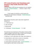 PTC exam Practice test Questions and Answers &lpar;Top Grade Assured&rpar; 2026 Update&period;