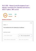 WGU D202 &ndash; Human Growth Development Exam 1 Objective Assessment &lpar;OA&rpar; &vert; Questions and Answers &vert; 2026&sol;27 Updates &vert; 100&percnt; correct