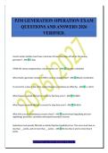 PJM GENERATION DISPATCHER&NewLine;SAMPLE EXAM QUESTIONS AND&NewLine;ANSWERS 2026 VERIFIED