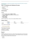 HIST 502 QUIZ MODULE 3&colon; CHRISTIANITY AND MEDIEVAL EUROPE &vert; QUESTIONS AND ANSWERS &vert; 2026 UPDATE &vert; ALREADY PASSED&period;