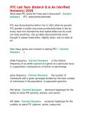 PTC Lab Test- Biotech Q & As &lpar;Verified Answers&rpar; 2026&period;