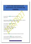 PLTW PBS MIDTERM EXAM&NewLine;QUESTIONS AND ANSWERS 2026&NewLine;VERIFIED&period;