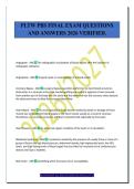 PLTW  Exam Package Deal Questions With Verified Answers