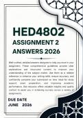 HED4802 Assignment 2 2026 Memo &vert; Due Date June 2026