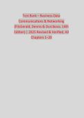 Test Bank for Business Data Communications & Networking&comma; 14th Edition by FitzGerald&comma; Dennis&comma; and Durcikova &ndash; Comprehensive Study Guide and Practice Resource