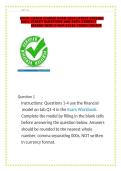 WSP Excel Crash Course Exam 2024 &vert; Complete Questions & Verified Answers &vert; Latest Edition