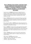 WGU C458 Health&comma; Fitness & Wellness Study Guide &vert; Pass the OA on First Try&NewLine;&NewLine;