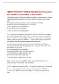 HESI OB MATERNITY ONLINE PRACTICE EXAM Questions&NewLine;and Answers &vert; 2026 Update &vert; 100&percnt; Correct&period;&NewLine;Twenty minutes after a continuous epidural anesthetic is administered&comma; a laboring&NewLine;client's blood pressure drops from 120&sol;80 to 90&sol;60&period; What action will the