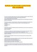 NUR155 GALEN EXAM 4 QUESTIONS AND ANSWERS