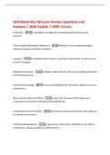 HESI Maternity OB Exam Version Questions and&NewLine;Answers &vert; 2026 Update &vert; 100&percnt; Correct&period;&NewLine;Eclampsia -A condition in pregnancy characterized by the onset of&NewLine;seizures&period;&NewLine;Parent-infant attachment behaviors -Behaviors that promote bonding&NewLine;between a parent and the