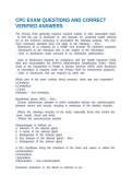 CPC EXAM QUESTIONS AND CORRECT VERIFIED ANSWERS
