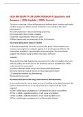 HESI MATERNITY OB EXAM VERSION 6 Questions and&NewLine;Answers &vert; 2026 Update &vert; 100&percnt; Correct&period;&NewLine;The nurse is teaching a client with gestational diabetes about nutrition and insulin&NewLine;need for pregnancy&period; Which content should the nurse include in this client&NewLine;teachin