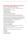 HESI MATERNITY OB EXAM VERSION 5 Questions and&NewLine;Answers &vert; 2026 Update &vert; 100&percnt; Correct&period;&NewLine;Which nursing intervention is most helpful in relieving postpartum uterine&NewLine;contractions or "afterpains&quest;"&NewLine;a&period; Lying prone with a pillow on the abdomen&NewLine;b&period;
