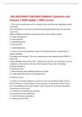 HESI MATERNITY OB EXAM VERSION 2 Questions and&NewLine;Answers &vert; 2026 Update &vert; 100&percnt; Correct&period;&NewLine;1&period; The nurse is providing care for a newborn who was delivered vaginally assisted&NewLine;by forceps&period;&NewLine;The nurseobserves red marks on the head with swelling that does not cros