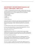 HESI MATERNITY OB EXAM VERSION 1Questions and&NewLine;Answers &vert; 2026 Update &vert; 100&percnt; Correct&period;&NewLine;1&period; A client at 37 weeks gestation presents to labor and delivery with contractions&NewLine;every two minutes the nurse observes several shallow small vesicles on her pubis&NewLine;lab