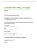 NCCER Electrical Level 3 Module 11 'Motor Controls'&NewLine;Exam Questions & Answers &ndash; 2026 Update &vert; 100&percnt;&NewLine;Correct&NewLine;If the heater in a fixed IEC bimetallic overload relay fails&comma;&NewLine;the entire overload relay must be replaced&NewLine;The nameplate of a motor 