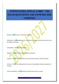 PNP301 INTRO&comma; SPINAL CORD &plus; TBI&NewLine;EXAM QUESTIONS AND ANSWERS 2026&NewLine;VERIFIED&period;