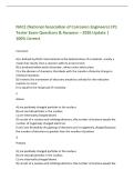 NACE &lpar;National Association of Corrosion Engineers&rpar; CP1&NewLine;Tester Exam Questions & Answers &ndash; 2026 Update &vert;&NewLine;100&percnt; Correct&NewLine;Corrosion&NewLine;A&rpar; is defined by NACE International as the deterioration of a material&comma; usually a&NewLine;metal that results from a reaction with it