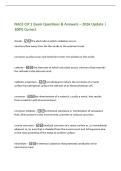 NACE CIP 1 Exam Questions & Answers &ndash; 2026 Update &vert;&NewLine;100&percnt; Correct&NewLine;Anode -the electrode at which oxidation occurs&period;&NewLine;electrons flow away from the the anode in the external circuit&period;&NewLine;corrosion usually occurs and metal ions enter the solution at the anode&NewLine;c