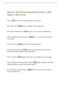 Network&plus; N10-007 Exam Questions & Answers &ndash; 2026&NewLine;Update &vert; 100&percnt; Correct&NewLine;Telnet -tcp&sol;23 - Unencrypted remote communication&NewLine;SSH - Secure Shell -tcp&sol;22 - Encrypted communication link&NewLine;DNS - Domain Name System -udp&sol;53 - Converts names to IP addresses&NewLine;SMTP 