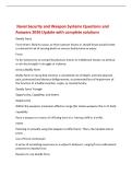 Naval Security and Weapon Systems Questions and&NewLine;Answers 2026 Update with complete solutions&NewLine;Deadly Force&NewLine;Force that is likely to cause&comma; or that a person knows or should know would create&NewLine;a substantial risk of causing death or serious bodily harm or in