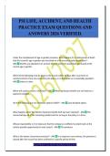 PSI LIFE&comma; ACCIDENT&comma; AND HEALTH&NewLine;PRACTICE EXAM QUESTIONS AND&NewLine;ANSWERS 2026 VERIFIED&period;