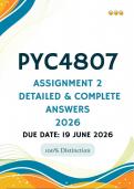PYC4807 Assignment 2 &vert;&vert;&lpar;Complete Answers and Guidelines&rpar;&vert;Due Date 19 June 2026