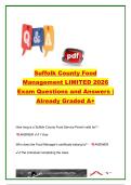 Suffolk County Limited Food Manager Certification Exam 2026 &vert; 150&plus; Questions & Answers &vert; Food Safety&comma; TCS Foods&comma; HACCP&comma; Inspections & Temporary Events
