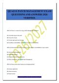 QUALYS PATCH MANAGEMENT EXAM&NewLine;QUESTIONS AND ANSWERS 2026&NewLine;VERIFIED&period;