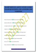 RAMP SERVICE AGENT STUDY GUIDE&NewLine;EXAM QUESTIONS AND ANSWERS 2026&NewLine;VERIFIED&period;