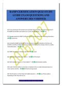 RAMP CERTIFICATION QUIZ STUDY&NewLine;GUIDE EXAM QUESTIONS AND&NewLine;ANSWERS 2026 VERIFIED&period;