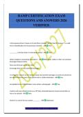 RAMP CERTIFICATION EXAM&NewLine;QUESTIONS AND ANSWERS 2026&NewLine;VERIFIED&period;