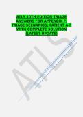 ATLS 10TH EDITION TRIAGE ANSWERS FOR APPENDIX F&colon; TRIAGE SCENARIOS&semi; PATIENT A-F WITH COMPLETE SOLUTION &lpar;LATEST UPDATE&rpar;