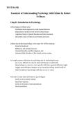 Test Bank for Essentials of Understanding Psychology 14th Edition by Robert S&period; Feldman A&plus;