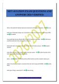SIFT AVIATION EXAM QUESTIONS AND&NewLine;ANSWERS 2026 VERIFIED&period;