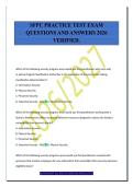 SFPC PRACTICE TEST EXAM&NewLine;QUESTIONS AND ANSWERS 2026&NewLine;VERIFIED&period;