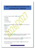 SFPC EXAM PREP QUESTIONS AND&NewLine;ANSWERS 2026 VERIFIED&period;