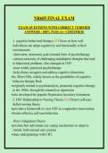 NR605 FINAL EXAM QUESTIONS WITH CORRECT VERIFIED ANSWERS&sol;100&percnt; PASS&lpar;A&plus; CERTIFIED&rpar;