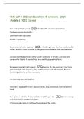 HSCI 237 7-10 Exam Questions & Answers &ndash; 2026&NewLine;Update &vert; 100&percnt; Correct&NewLine;Four setting Employment -School health education&sol;promotion&comma;&NewLine;Public or community Health&comma;&NewLine;worksite health educators&NewLine;Health care settings&NewLine;Governmental health agency&colon; -are health agenci