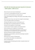 HSCI 305 L20 Chemotherapy Exam Questions & Answers&NewLine;&ndash; 2026 Update &vert; 100&percnt; Correct&NewLine;What is the primary aim of cancer chemotherapy&quest;&NewLine;To cure cancer or provide palliative care when a cure is impossible&period;&NewLine;What is essential for the effective use of chemotherap