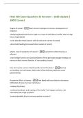 HSCI 305 Exam Questions & Answers &ndash; 2026 Update &vert;&NewLine;100&percnt; Correct&NewLine;4 signs of cancer --pain &lpar;tumor impinges on nerves&semi; consequence of&NewLine;invasion&rpar;&NewLine;-thickening&sol;lump &lpar;solid tumor leads to a mass of cells that are stiffer than normal&NewLine;tissue&semi; hyperplasia&rpar;&NewLine;-sor