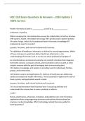HSCI 310 Exam Questions & Answers &ndash; 2026 Update &vert;&NewLine;100&percnt; Correct&NewLine;Health informatics is both a &lowbar;&lowbar;&lowbar;&lowbar;&lowbar;&lowbar;&lowbar;&lowbar;&lowbar;&lowbar;&lowbar;&lowbar;as well as a&lowbar;&lowbar;&lowbar;&lowbar;&lowbar;&lowbar;&lowbar;&lowbar;&lowbar;&lowbar;&lowbar;&lowbar;&lowbar;&lowbar;&lowbar;&period;&NewLine;profession&semi; discipline&NewLine;When managing the interrelationships among the stakeholders to further develop&NewLine;EHR systems&comma; he